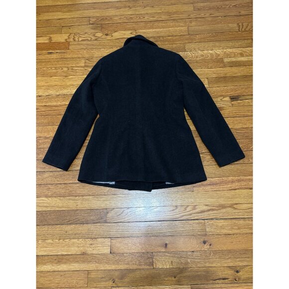 Calvin Klein Women's Peacoat Sz 4 Charcoal Gray Double Breasted Wool Blend Coat - Picture 6 of 6